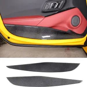 Toyot Supra GR A90 A91 MK5 2019-2022 내부 도어 킥 방지 장식 패널 보호 액세서리 2PCS(스타일 A)용
