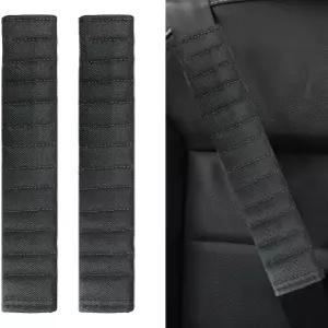 KPFILEH 2PCS 자동차 안전벨트 커버 목 보호용 13.66인치 엑스트라 롱 소프트 린넨 좌석 어깨 스트랩 패드