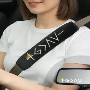 조이조스 2팩 자동차 안전벨트 커버 패드 3개 포함 신은 상하 백미러 스티커 크리스천 액세서리 세트