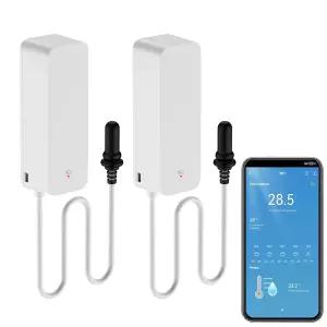 스마트 온도계 습도계 외부 프로브가 장착된 WiFi 온도 센서 냉동실 수족관 앱 알림을 위한 날씨 기능