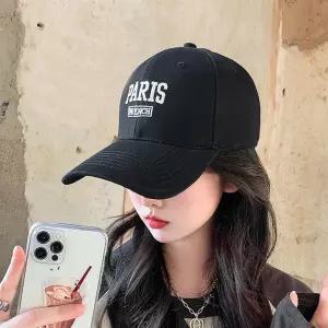 파리 레터링 볼캡 남녀공용 데일리 캡모자 캐주얼 야구모자 여성 남성 골프
