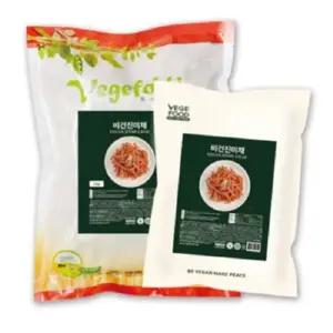 냉동 쫄깃 매콤한 Vegan 진미채1kg 어묵 오뎅 반찬 간식 슬라이스