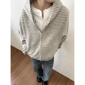토르 남성 가을 빈티지 집업 커플 카디건 스트라이프 OPH3