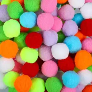 공예품용 100PCS 작은 폼폼 취미 용품용 1.2인치 모듬 컬러 면봉 DIY 만들기 장식품