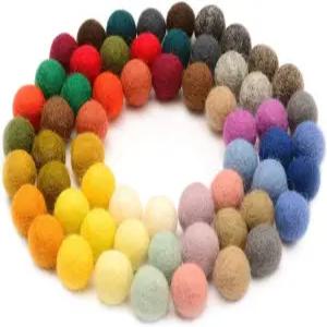 글래시아트 원 펠트 폼 울 볼 60피스 1.5cm - 0.6인치 핸드메이드 30컬러 레드 핑크 블루 오렌지 옐로우