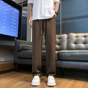 토르 남자 바지 팬츠 면 빈티지 가을 캐주얼 얇은 블루 스트리트 하이 아이스 통 스트레이트 정장 OPH3