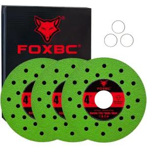앵글 그라인더용 FOXBC 4인치 타일 커터 다이아몬드 톱날 도자기 암석 슬래브 화강암 대리석 돌 유리