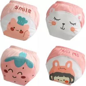 여아용 usbettas 배변 트레이닝 속옷 남녀 공용 소프트 코튼 재사용 바지 2t 3t 4t 5t 6t