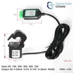 분리형 전류 센서 공장  QNDBK3-10 AC 5A 20A 63A 100A 출력 RS485 클램프 CT 변환기 트랜스듀서 모드버스