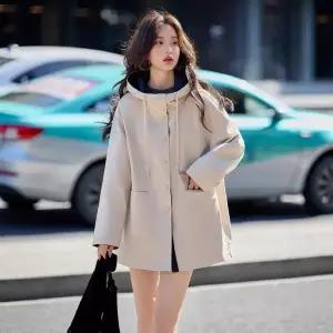 밴널스샵 여사친 하프 캐주얼 잠바 봄가을 슬림핏 후드 야구 트렌치코트 코트 HO3