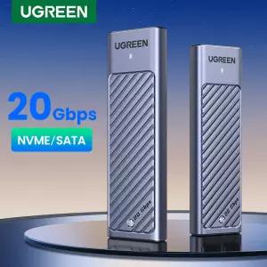 UGREEN M2 SSD 케이스 M.2 NVMe SATA 외장 어댑터 20Gbps USB 3.2 Gen2 C M 및 B 키 지원