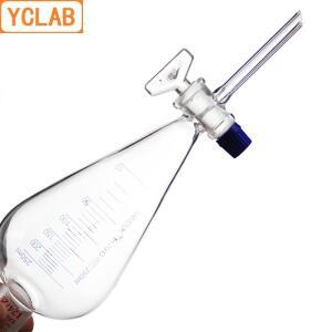 YCLAB-500mL 분리형 깔때기 배 모양 졸업 지면 유리 마개 및 실험실 화학 장비