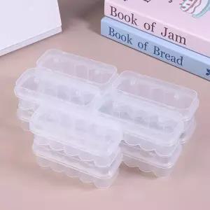 10Pcs 3ML/5ML 10 슬롯 바이알 보관 케이스 플라스틱 투명 마이크로 튜브 상자 쌓을 수있는 냉동고 용품