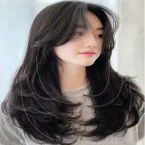 여성가발 3컬러 레이어드 C컬 고열사 부분갈발