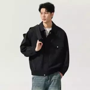 픽호샵 남성용 빈티지 봄 린넨 자켓 키작남 재킷 터틀넥 라이셀 코트 보카시 꾹1