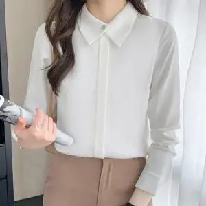 앤트맨 오피스룩 여친 코디 쉬폰 봄가을 셔츠 긴팔 새틴 OPH1