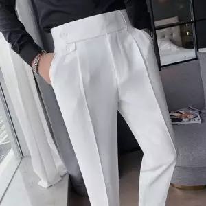 록쉬블몰 남사친 팬츠 면 일자핏 정장 작은 봄가을 하이웨스트 스타일리스트룩 HO3