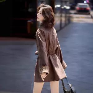 헐크 여사친 하프 코트 상의 봄가을 슬림핏 트렌치 KKE3