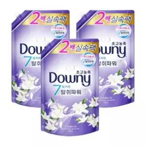 다우니 고농축 섬유유연제 화이트티와 릴리 1.6L 리필용 3개