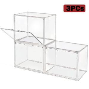 3PCS 그림에 쇼케이스 상자 박스 가방 대용량 주최자 주최자 지우기 블라인드 박스 메이크업