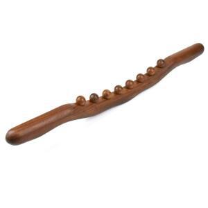 QYLHHH 비드 마사지 롤러 스틱 우드 과샤 공구 전신 스파 마사지기 52CM
