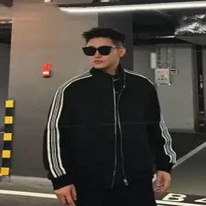 슬송렉샵 남친 캐주얼 봄 가을 겨울 키작남 긴팔세트 고급 트레이닝 세트 스트라이프 가디건 기모 꾹3