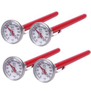 KT THERMO 커피 초콜 인스턴트 온도계 적합 다이얼 1인치 5CM 4팩 리드 음료에