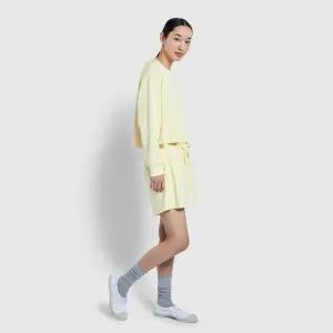 JAJU 여 소프트 스웨트 3부 라운지 팬츠 YELLOW / BLACK 1278999