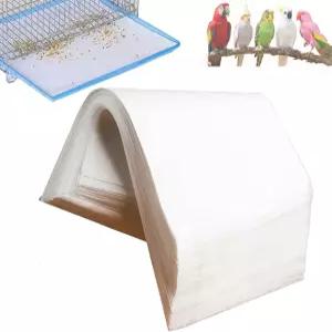 CuaxTume 새장 라이너-100PCS-11 X 20 일회용 부직포 트레이 새용 시트 애완용 앵무새용 케이지 액세서리