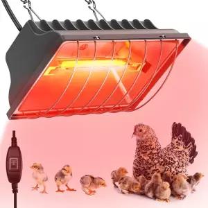 병아리 오리를 위한 소베타 250W 닭장 히터 고양이 침대 파충류 겨울철 2가지 난방 모드 열 램프 워머 실내