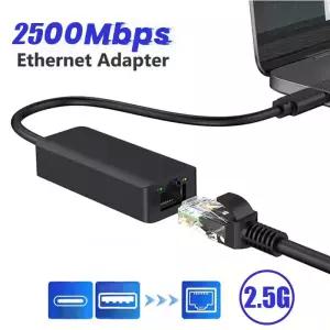 2500Mbps USB 3.0 유선 네트워크 카드 2.5G to RJ45 타입 C LAN 이더넷 어댑터 PC 맥북 윈도우 노트북