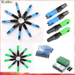 호환 10/20pcs 많은 빠른 필드 조립 FTTH 임베디드 광섬유 고속 커넥터 SC APC SM 광섬유 SC UPC 콜드 커넥터