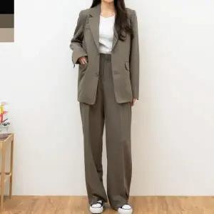 [하프클럽/]여성 오버핏 와이드 슬랙스 자켓 투피스 상하의