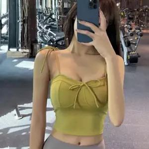 [하프클럽/]여성 스포츠 브라탑 리본 데일리웨어