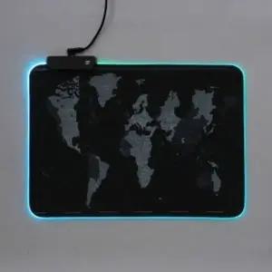 [하프클럽/알티피아]LED 마우스 장패드 35x25cm 세계지도 게임마우스패드 노트북마우스패드