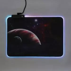 [하프클럽/알티피아]LED 마우스 장패드 35x25cm 행성 게임마우스패드 노트북마우스패드