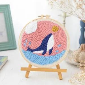 [하프클럽/알티피아]세트 자수 취미 펀치 집콕 펀칭 프랑스 니들 키트 DIY