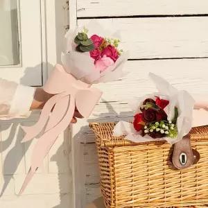 일리아나 리본 로즈 비누꽃다발+상장카드+메세지픽