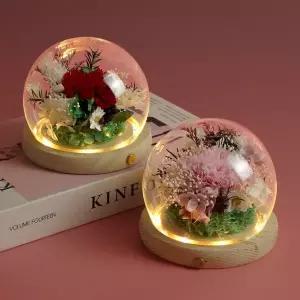 고급선물 어버이날 스승의날 부모님 선물 이벤트 기념일 프리저브드 플라워 카네이션 원형 무드등