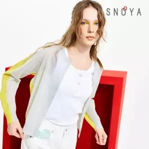 [SNOYA]스노야 26SS 린넨블렌디드 컬러팝 시어 가디건
