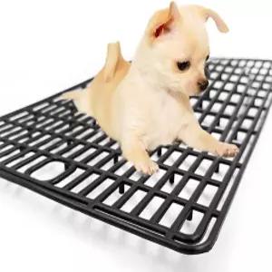 반려견 고양이 및 소형 반려동물용 플라스틱 메쉬 트레이 - 누수 방지 상자 바닥 그리드 여행용 케이지