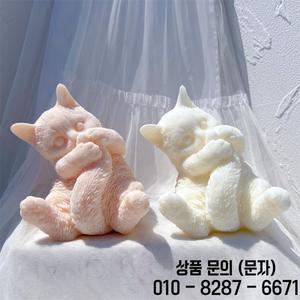 꼬리 실리콘 양초 금형 동물 애완 간장 왁스 고양이 정원 장식으로 재생 귀여운