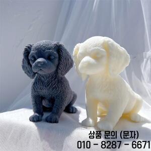 Cavalier 킹 찰스 스패니얼 개 양초 금형 동물 강아지 간장 실리콘 입상 애완 홈