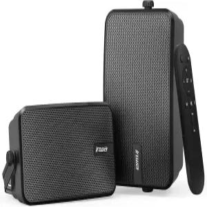 Inwa 업그레이드된 400W 실외 블루투스 스피커 쌍 - 액티브 패시브 월 마운트 스테레오 Auracast와 무선