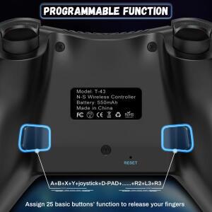 조이패드 무선 게임 컨트롤러 닌텐도 호환 스위치 OLED 라이트 PS4 호환 패드 홀 선형 조이스틱 6 축 자이