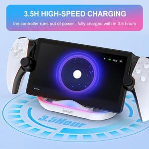 RGB 조명 충전 스탠드 스테이션 소니 호환 포털 PS5 호환 케이블포함 휴대용 도킹