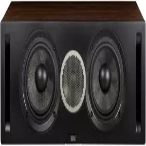 ELAC 데뷔 레퍼런스 C5.2 센터 채널 스피커 - 블랙 배플 호두 캐비닛