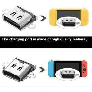 닌텐도 호환 스위치 라이트용 USB C 포트 교체용 3개 타입 충전 소켓 도크 커넥터 NS 콘솔용 공구 포함
