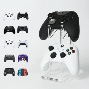 1pcs 2pcss 투명 2 레이어 PS5 호환 PS4 호환 컨트롤러 스탠드헤드폰 홀더 포함 게임 액세서리 1/2 정리 보