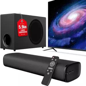 5.9인치 대형 110W 서브우퍼 딥 베이스 블루투스 5.4 ARC/광학/AUX/블루투스 커넥트